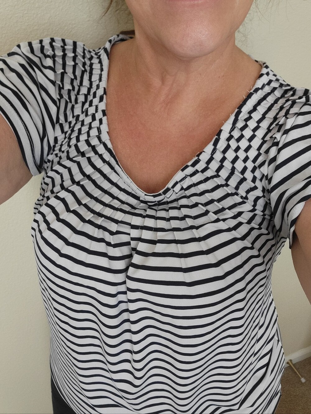 Navy/White Striped Top